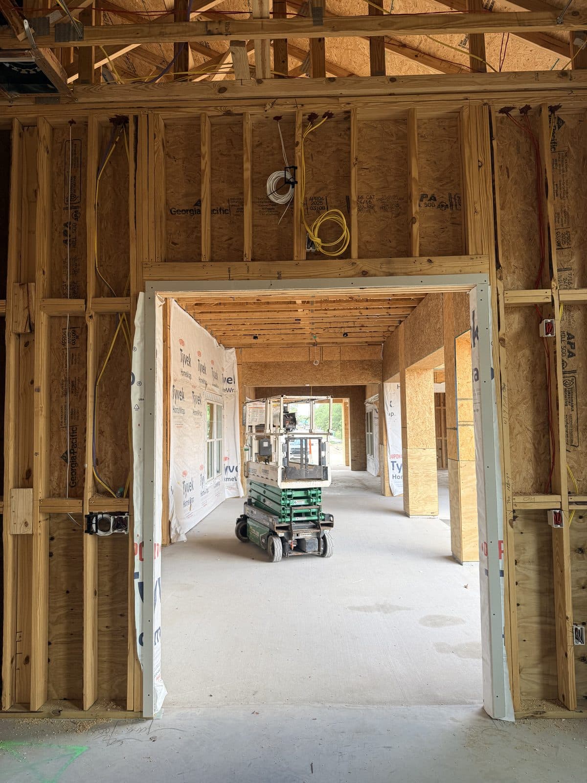 Low-voltage pre-wire during new home construction